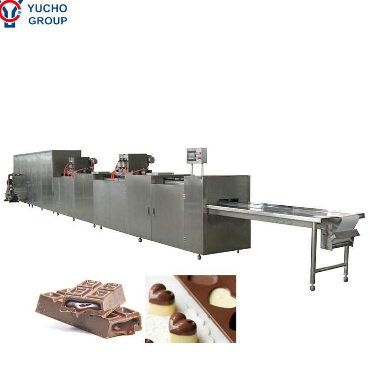 Chocolate depositor with cooling tunnel and de-moulding machine (2)
