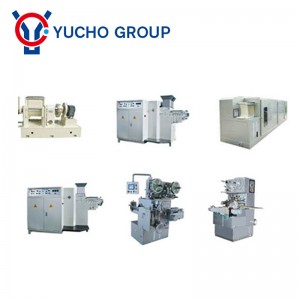 Ball shape and square shape bubble gum making machine