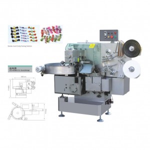 Hard candy toffee candy packing wrapping machine