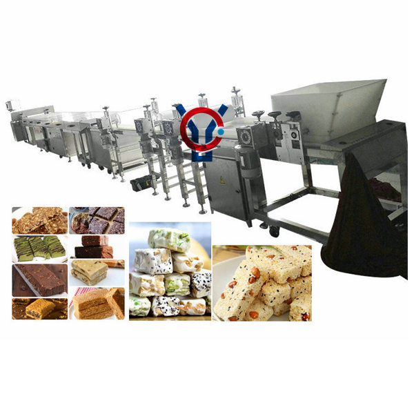 Automatic rice cake peanut caramel cereal bar making machine