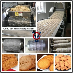 Semi or full automatic hard biscuit making machine and soft biscuit production line